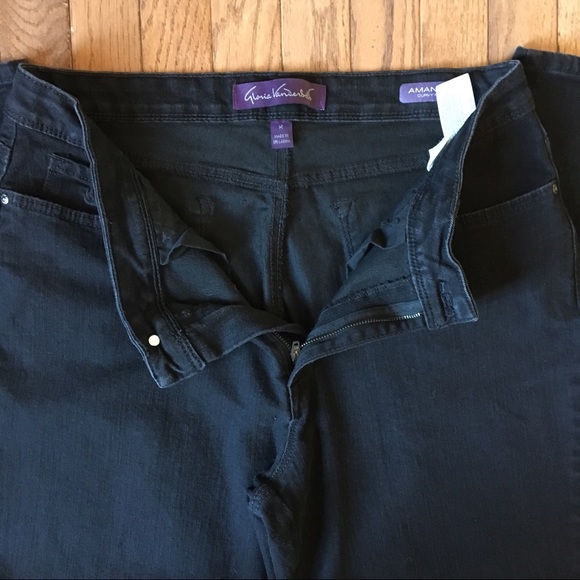 Classic Black Denim Jeans 14 Gloria Vanderbilt - Picture 3 of 5